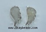 NGP1821 18*35mm - 20*40mm wing-shaped druzy agate pendants