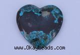 NGP184 38*38mm heart chrysocolla gemstone pendant jewelry