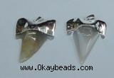 NGP1888 35*45mm - 38*55mm teeth-shaped agate gemstone pendants