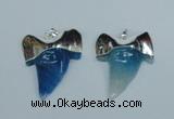 NGP1892 35*45mm - 38*55mm teeth-shaped agate gemstone pendants