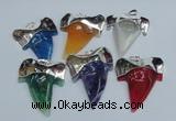 NGP1894 35*45mm - 38*55mm teeth-shaped agate gemstone pendants