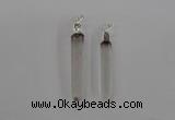 NGP1896 6*50mm - 8*60mm stick white crystal gemstone pendants