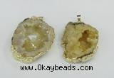 NGP1958 30*40mm - 40*50mm freeform druzy agate gemstone pendants