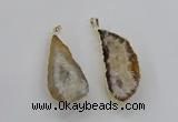 NGP1968 25*40mm - 30*50mm freeform druzy agate gemstone pendants