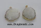 NGP1985 35*40mm - 40*45mm freefrom druzy agate pendants