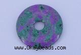 NGP224 5*30mm fashion synthetic ruby zoisite gemstone donut pendant