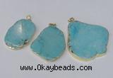 NGP2245 35*40mm - 45*50mm freeform turquoise gemstone pendants