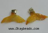 NGP2269 38*55mm - 40*60mm fishtail agate gemstone pendants