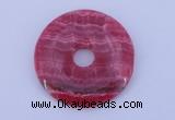 NGP229 7*50mm fashion dyed rhodochrosite gemstone donut pendant