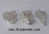 NGP2332 30*35mm - 35*40mm nuggets druzy quartz pendants