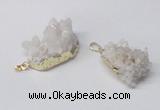 NGP2334 20*30mm - 25*35mm nuggets druzy quartz pendants