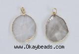 NGP2352 25*35mm - 35*45mm freeform quartz gemstone pendants