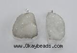 NGP2362 25*40mm - 35*45mm freefrom druzy agate pendants