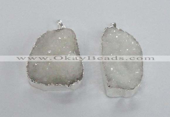 NGP2362 25*40mm - 35*45mm freefrom druzy agate pendants