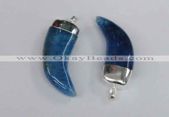 NGP2380 20*48mm - 22*50mm oxhorn agate gemstone pendants