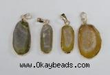 NGP2391 12*25mm - 20*30mm freeform druzy agate pendants