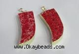 NGP2441 18*40mm - 20*50mm horn sea sediment jasper pendants