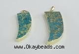 NGP2442 18*40mm - 20*50mm horn sea sediment jasper pendants