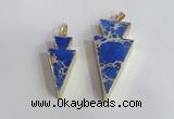 NGP2452 18*38mm - 22*45mm arrowhead sea sediment jasper pendants