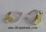 NGP2503 20*35mm - 25*35mm faceted nuggets white crystal pendants