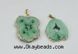 NGP2509 18*25mm - 30*40mm freeform druzy agate pendants