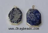 NGP2518 30*40mm - 35*45mm freeform lapis lazuli gemstone pendants