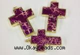 NGP2533 30*45mm - 40*50mm cross sea sediment jasper pendants