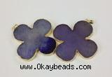 NGP2541 53*53mm - 56*56mm flower agate gemstone pendants