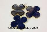 NGP2544 53*53mm - 56*56mm flower agate gemstone pendants