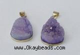 NGP2563 22*30mm teardrop druzy agate gemstone pendants