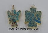 NGP2591 25*35mm - 38*48mm angel sea sediment jasper pendants