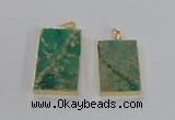 NGP2617 20*40mm - 25*45mm rectangle sea sediment jasper pendants