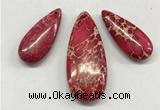 NGP262 15*30mm - 20*50mm flat teardrop sea sediment jasper pendants set