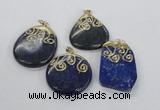 NGP2626 25*35mm - 40*50mm freeform lapis lazuli gemstone pendants