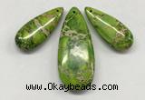 NGP264 15*30mm - 20*50mm flat teardrop sea sediment jasper pendants set