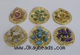 NGP2643 30*35mm - 40*55mm freeform druzy agate pendants wholesale