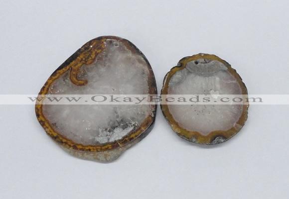 NGP2710 45*50mm - 55*75mm freeform druzy agate pendants