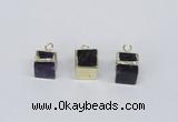 NGP2732 11*13mm - 12*15mm cube mixed quartz gemstone pendants