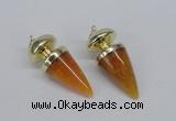 NGP2738 20*45mm - 20*50mm cone agate gemstone pendants wholesale