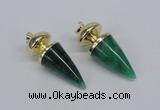 NGP2742 20*45mm - 20*50mm cone agate gemstone pendants wholesale