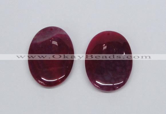 NGP2748 35*50mm oval agate gemstone pendants wholesale