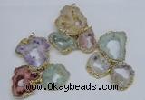 NGP2792 25*30mm - 40*45mm freeform druzy agate pendants