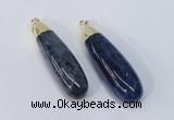 NGP2922 16*58mm - 18*60mm teardrop agate gemstone pendants