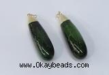 NGP2923 16*58mm - 18*60mm teardrop agate gemstone pendants