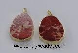 NGP2942 25*35mm – 35*45mm freeform sea sediment jasper pendants