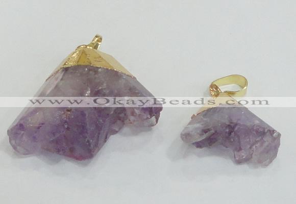 NGP2949 20*25mm – 25*40mm freeform amethyst gemstone pendants