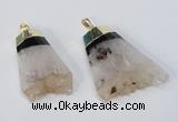 NGP2961 20*35mm - 30*45mm freeform druzy agate pendants