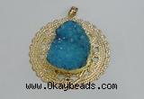 NGP2991 50mm - 52mm freeform druzy agate pendants