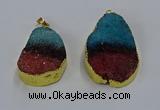 NGP3043 25*35mm – 30*40mm freeform druzy agate pendants