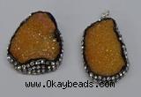 NGP3093 25*35mm – 30*40mm freeform druzy agate pendants